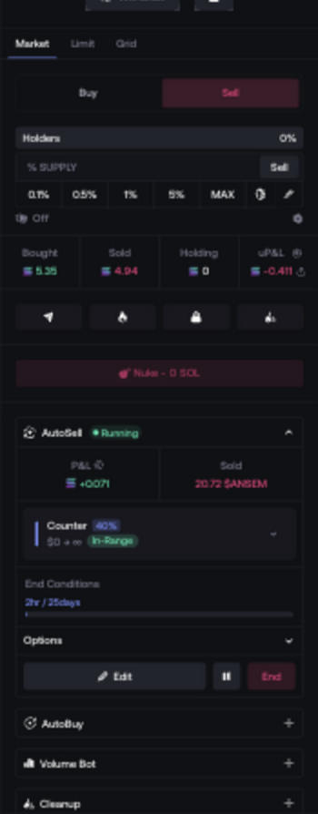 Execution controls in the Live Workspace