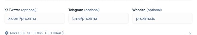 Token social-link fields